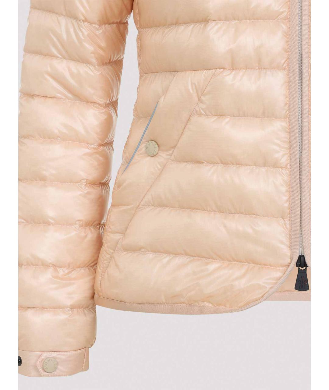 MONCLER Розовая полиамидовая куртка, фото 5