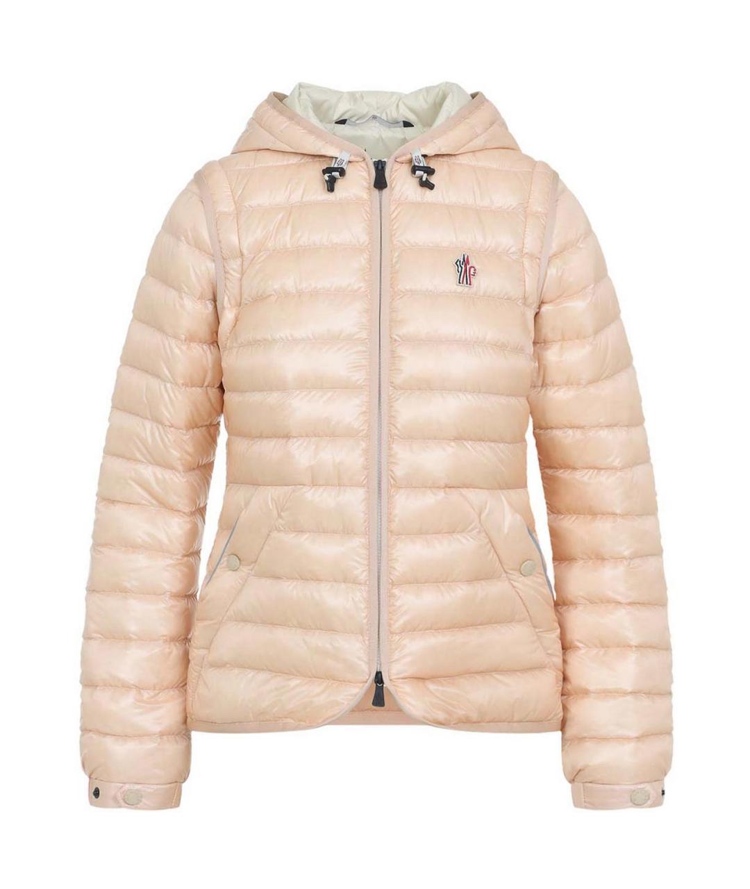 MONCLER Розовая полиамидовая куртка, фото 1