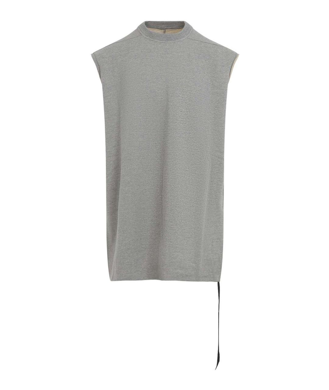 RICK OWENS Серая хлопковая майка, фото 1