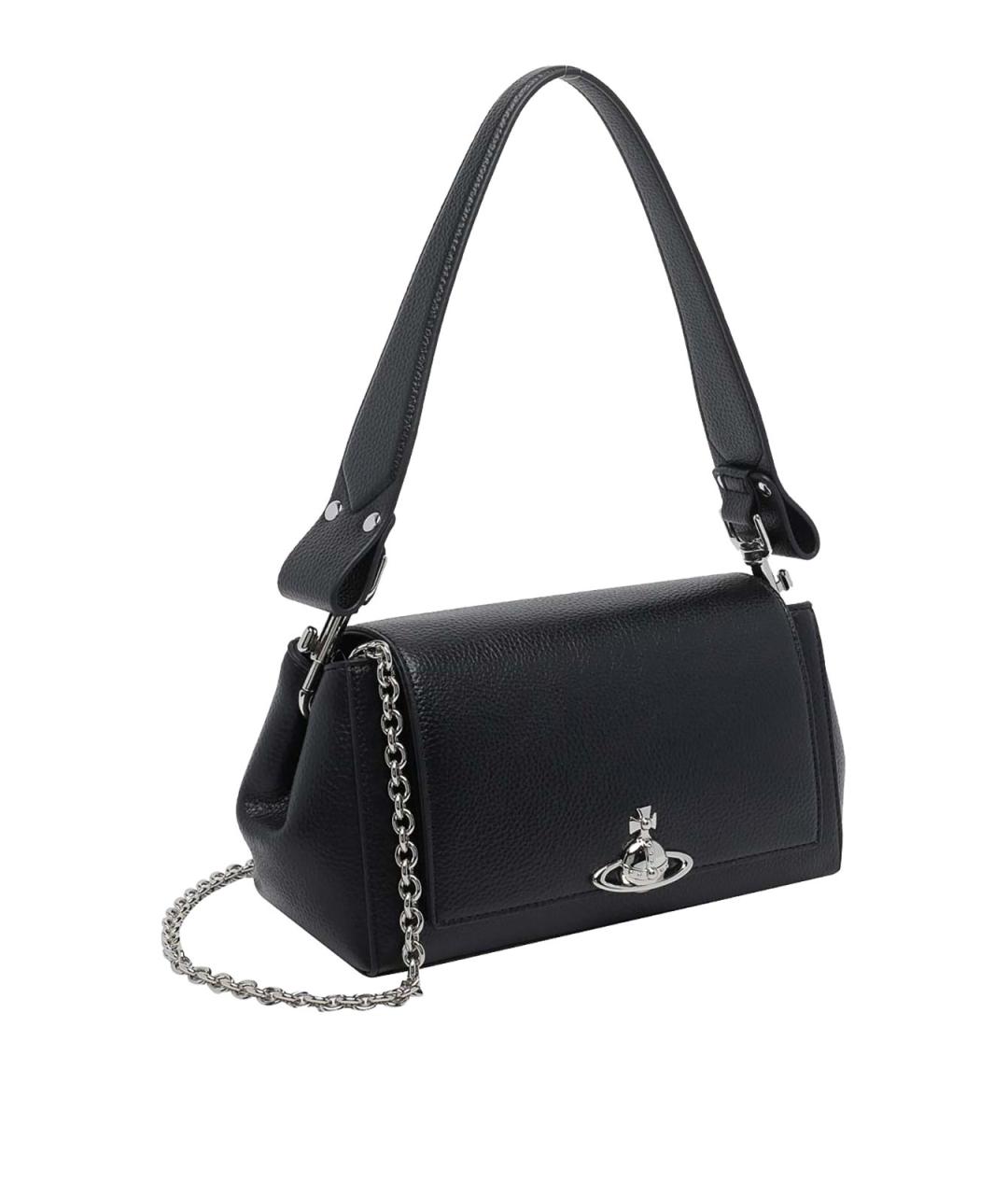 VIVIENNE WESTWOOD Черная сумка тоут из искусственной кожи, фото 2