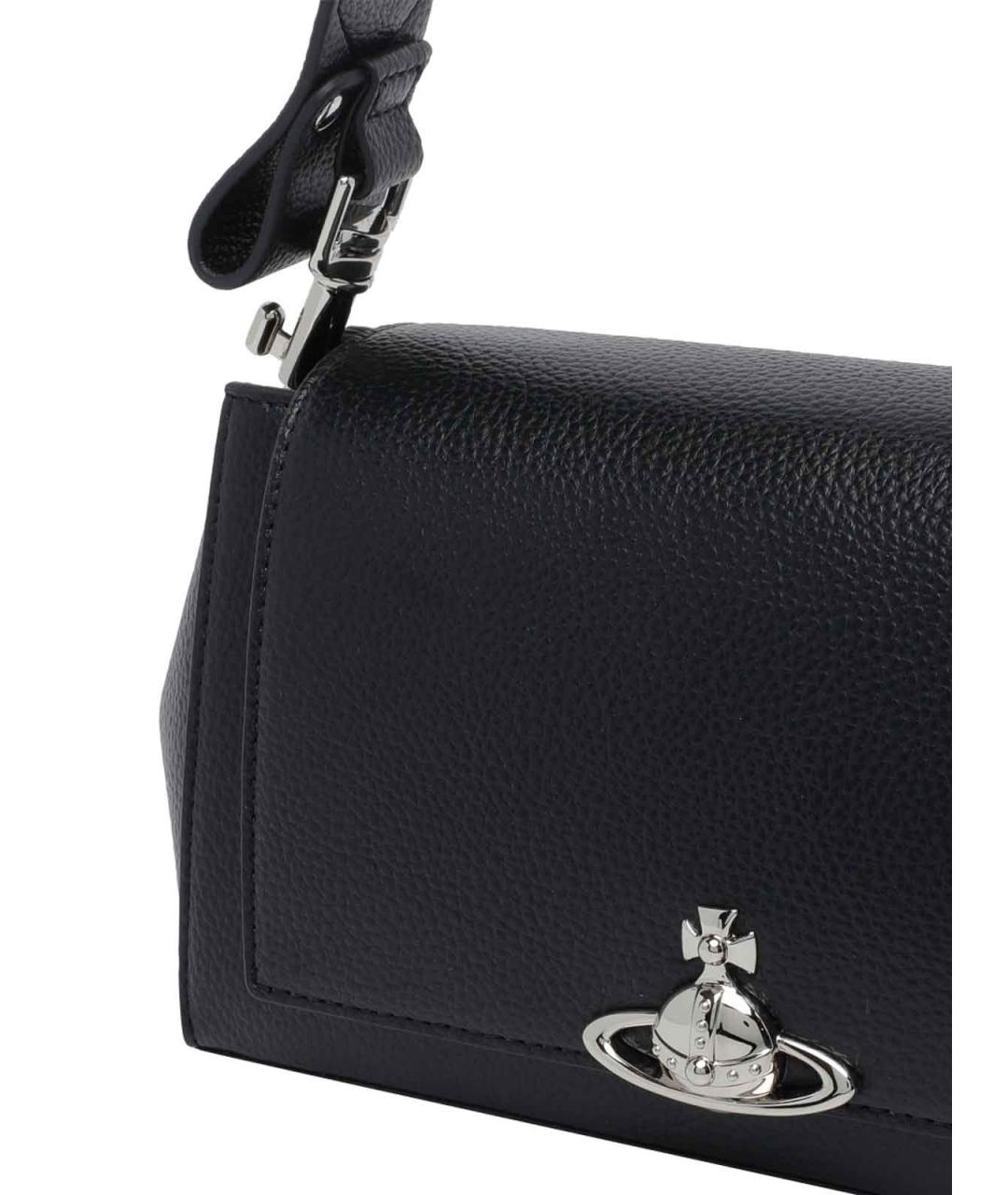 VIVIENNE WESTWOOD Черная сумка тоут из искусственной кожи, фото 4