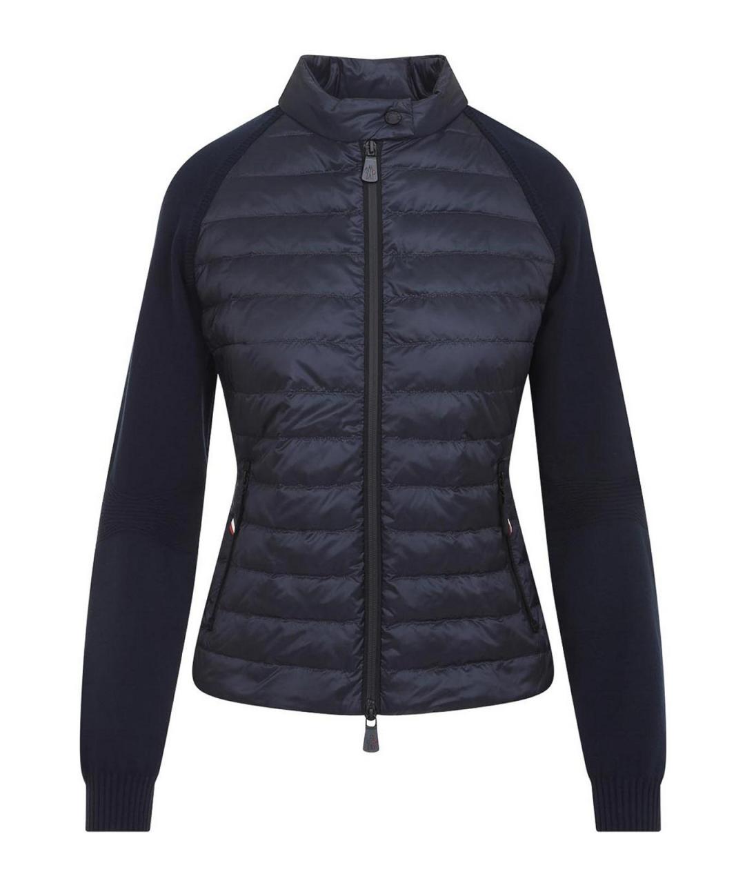 MONCLER Синяя вискозная куртка, фото 1