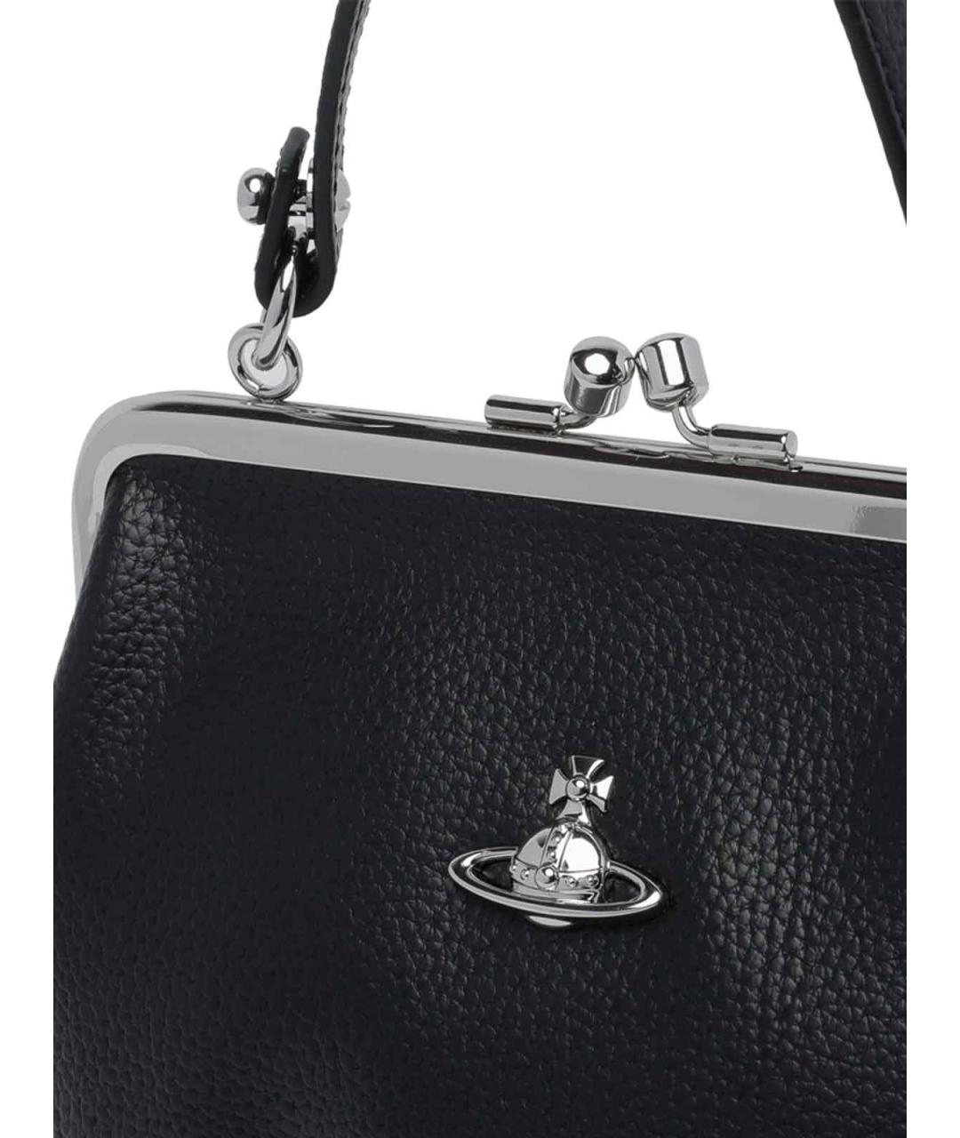 VIVIENNE WESTWOOD Черная сумка тоут из искусственной кожи, фото 4