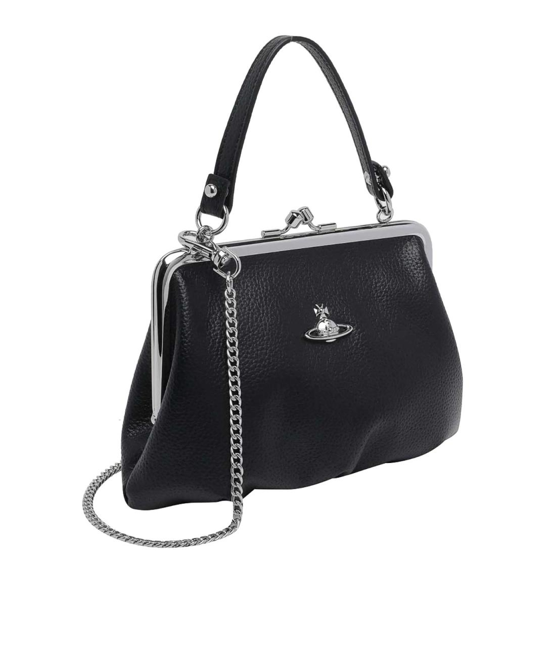 VIVIENNE WESTWOOD Черная сумка тоут из искусственной кожи, фото 2
