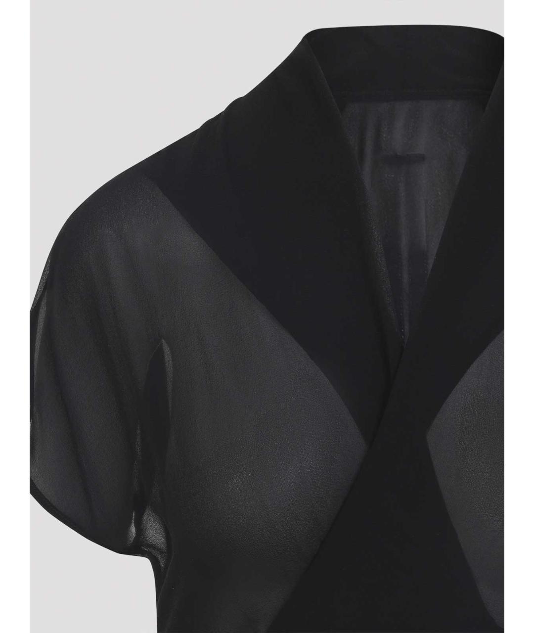 RICK OWENS Черная шелковая блузы, фото 3