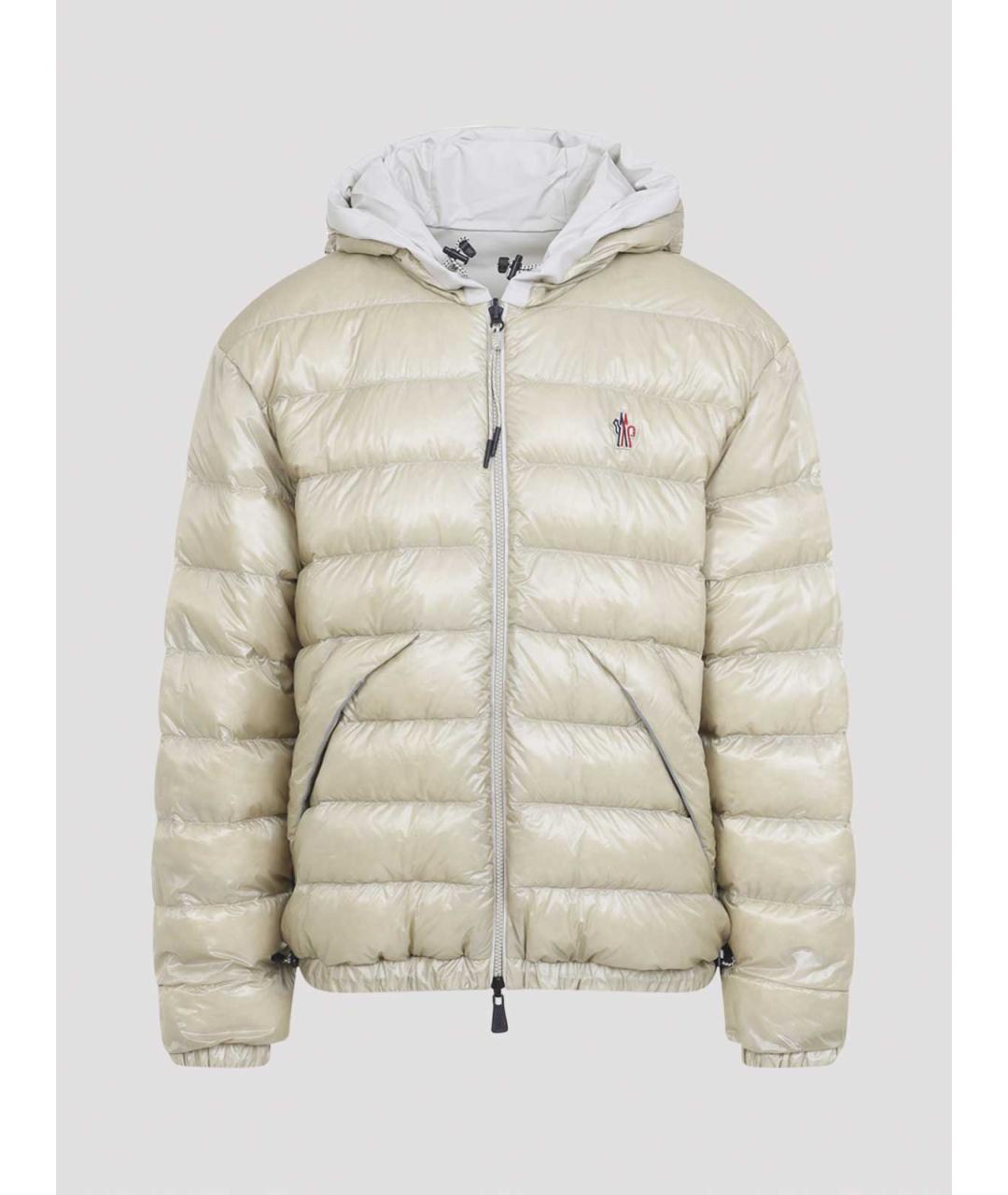 MONCLER Бежевая полиамидовая куртка, фото 2