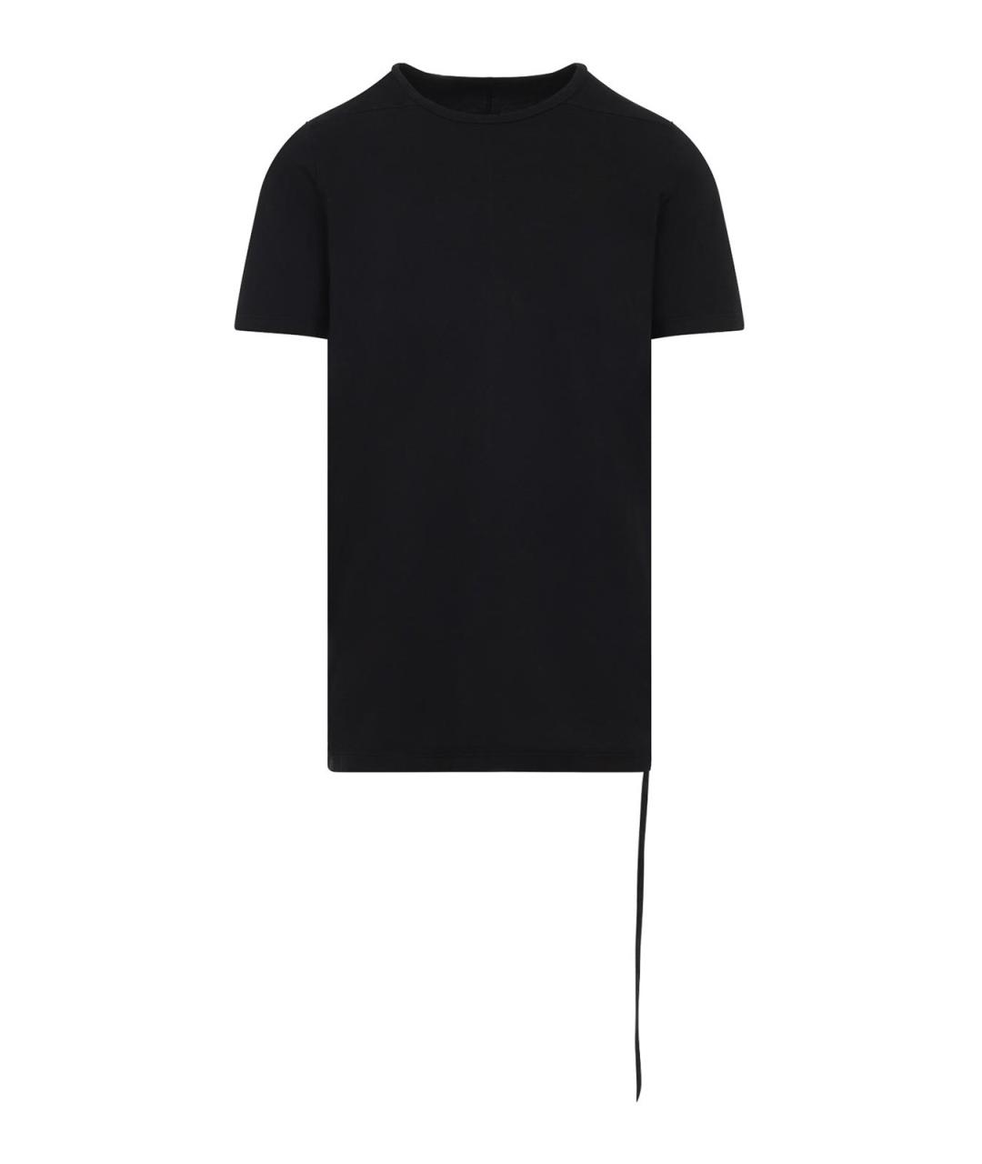 RICK OWENS Черная хлопковая футболка, фото 1