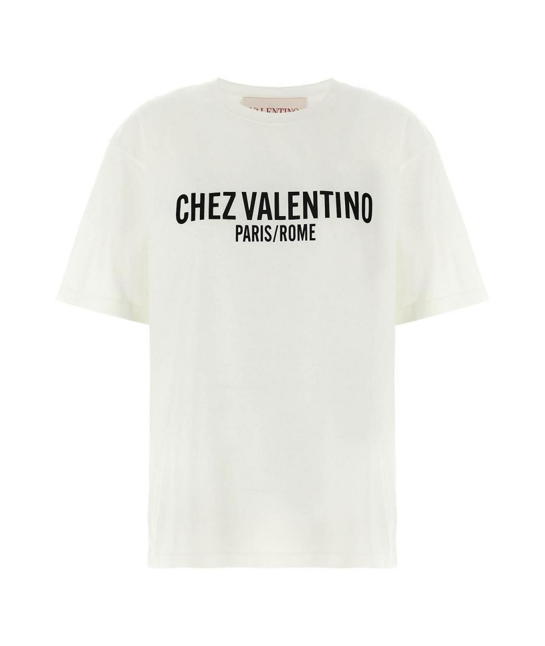 VALENTINO Белая хлопковая футболка, фото 1