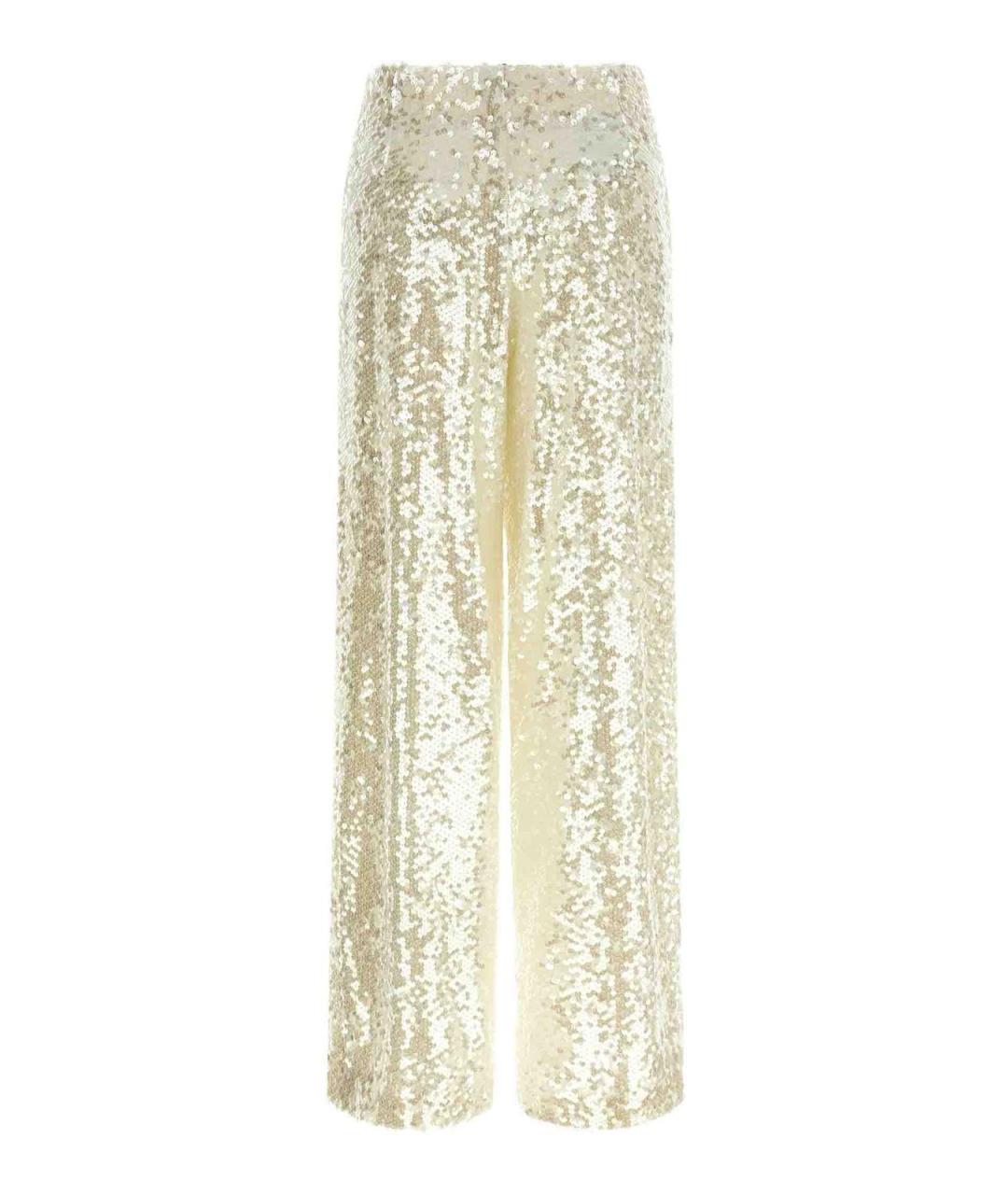 ALBERTA FERRETTI Белые полиэстеровые брюки широкие, фото 2