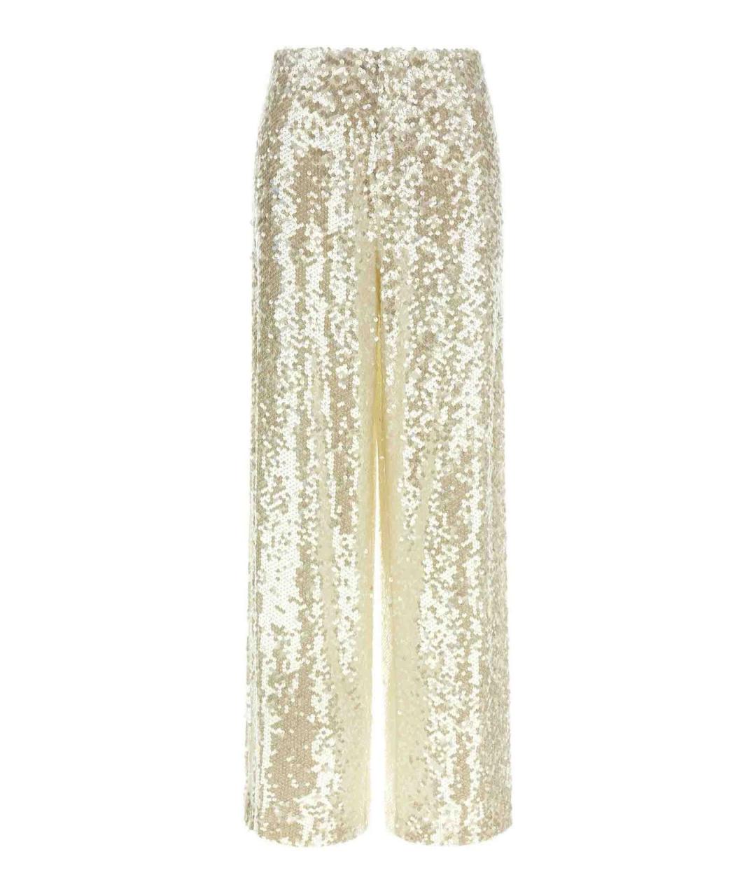 ALBERTA FERRETTI Белые полиэстеровые брюки широкие, фото 1