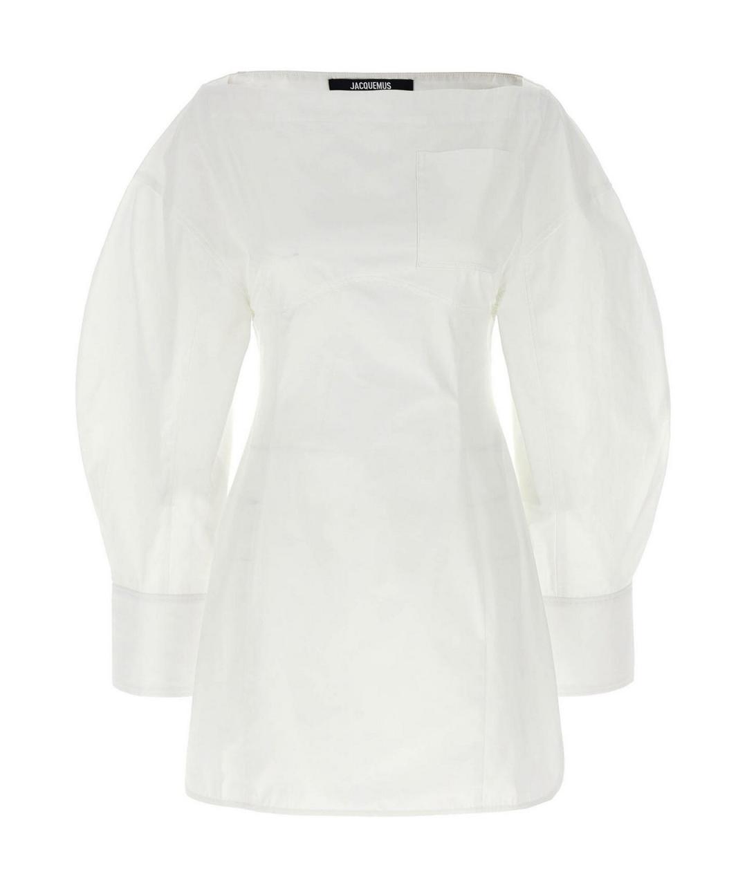 JACQUEMUS Белое хлопковое повседневное платье, фото 1