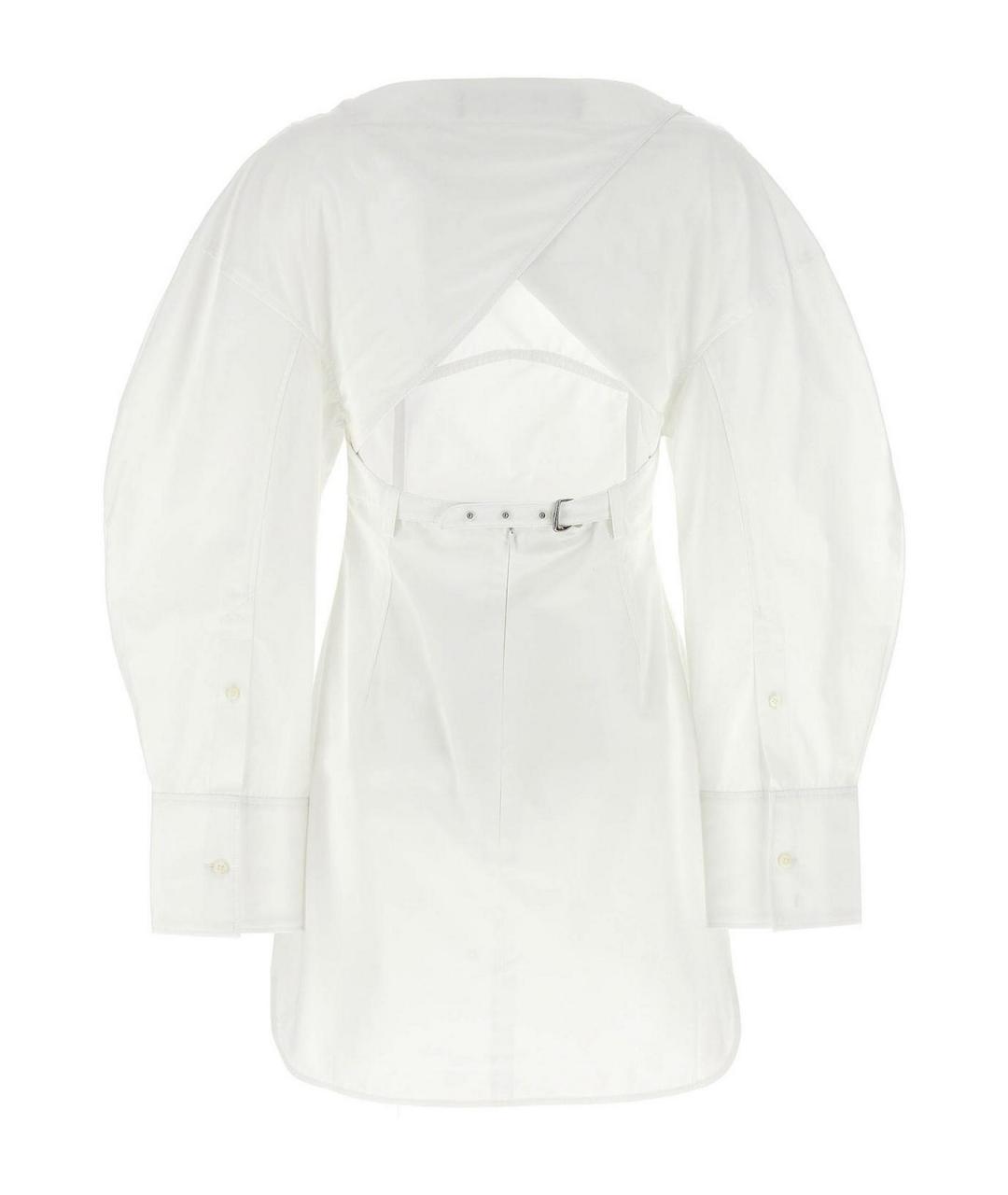 JACQUEMUS Белое хлопковое повседневное платье, фото 2
