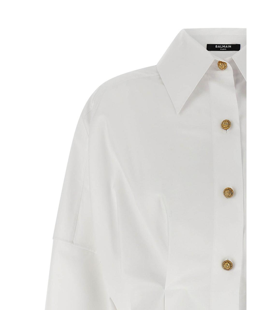 BALMAIN Белое хлопковое повседневное платье, фото 3