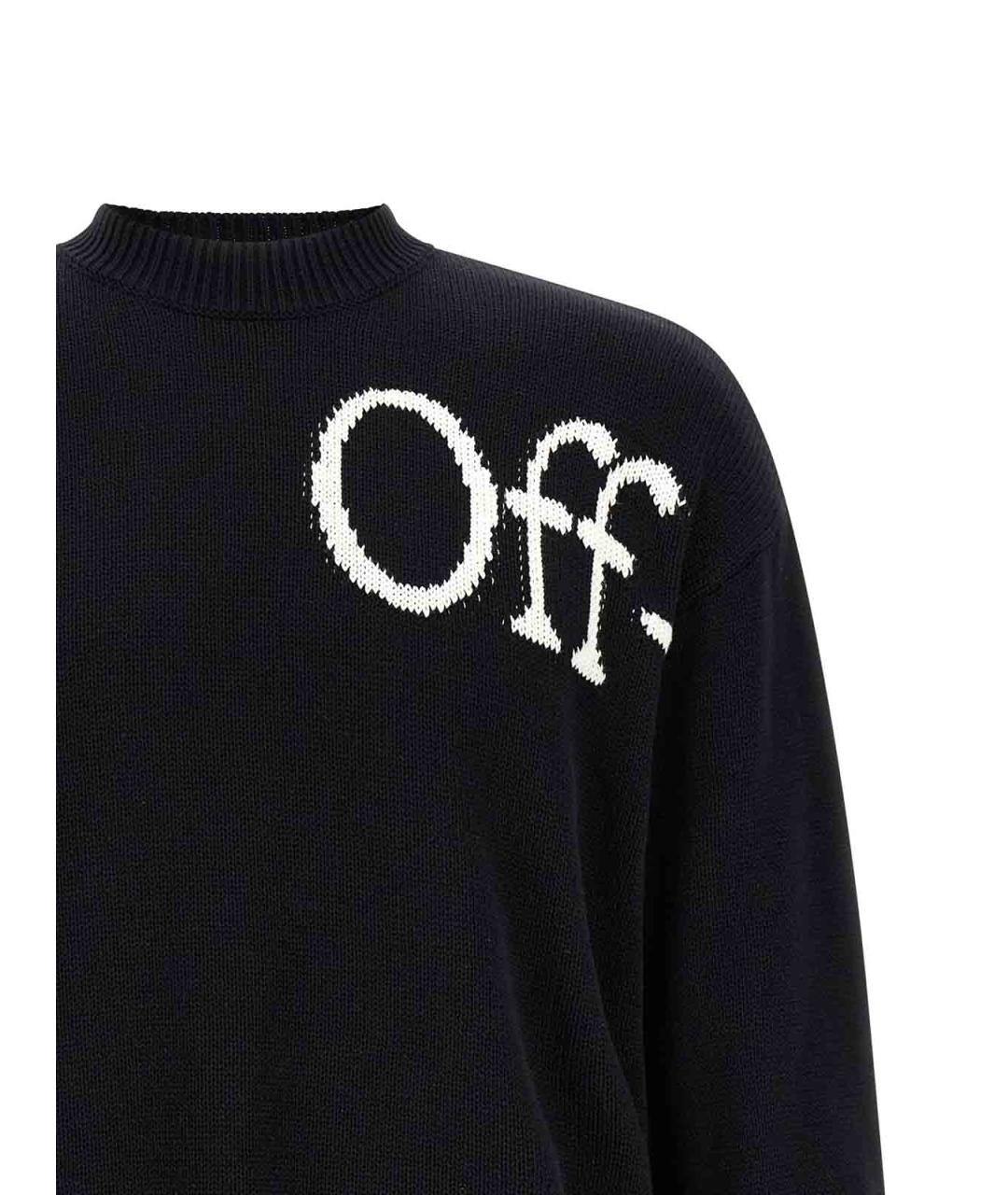 OFF-WHITE Черный хлопковый джемпер / свитер, фото 3