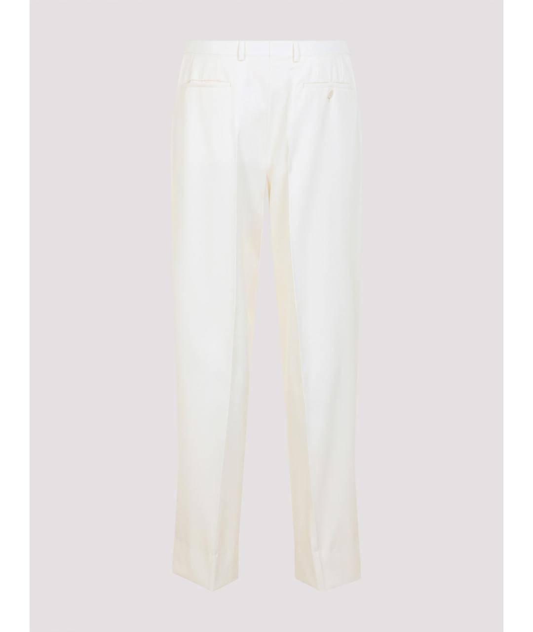 BRIONI Белые шерстяные повседневные брюки, фото 2