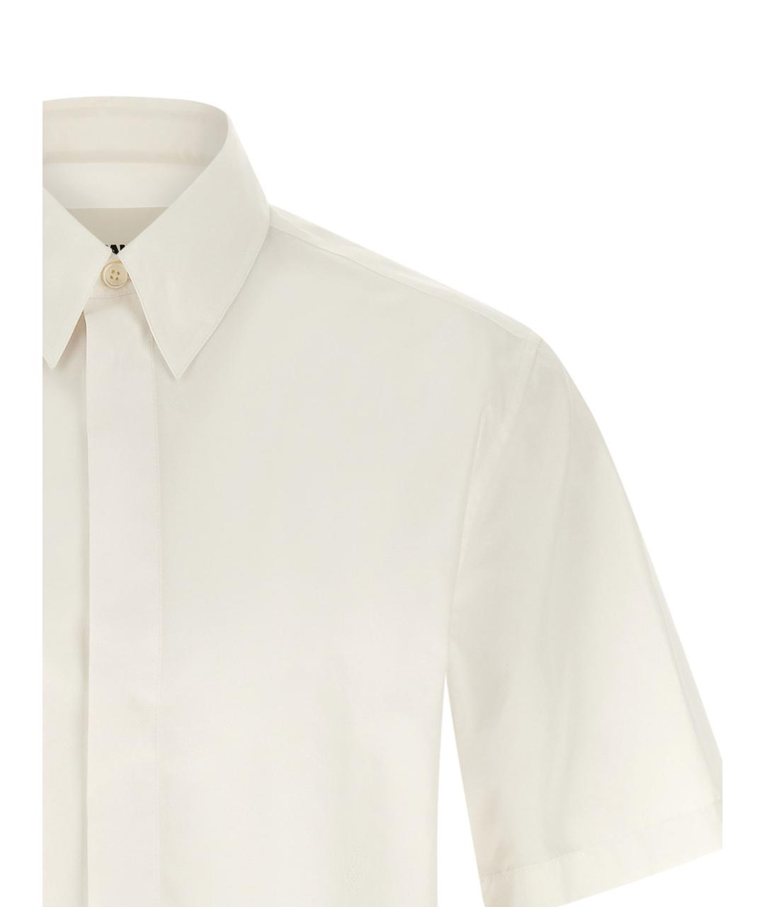 JIL SANDER Белая хлопковая классическая рубашка, фото 3