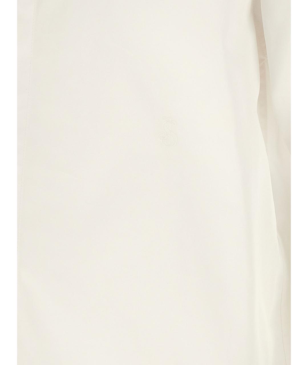 JIL SANDER Белая хлопковая классическая рубашка, фото 4