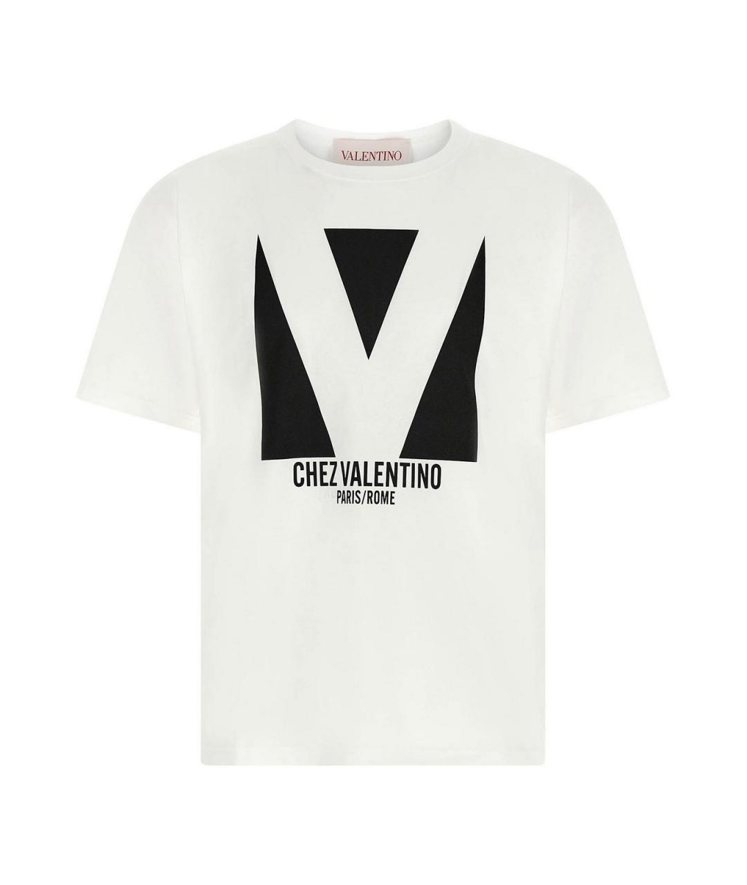 VALENTINO Белая хлопковая футболка, фото 1