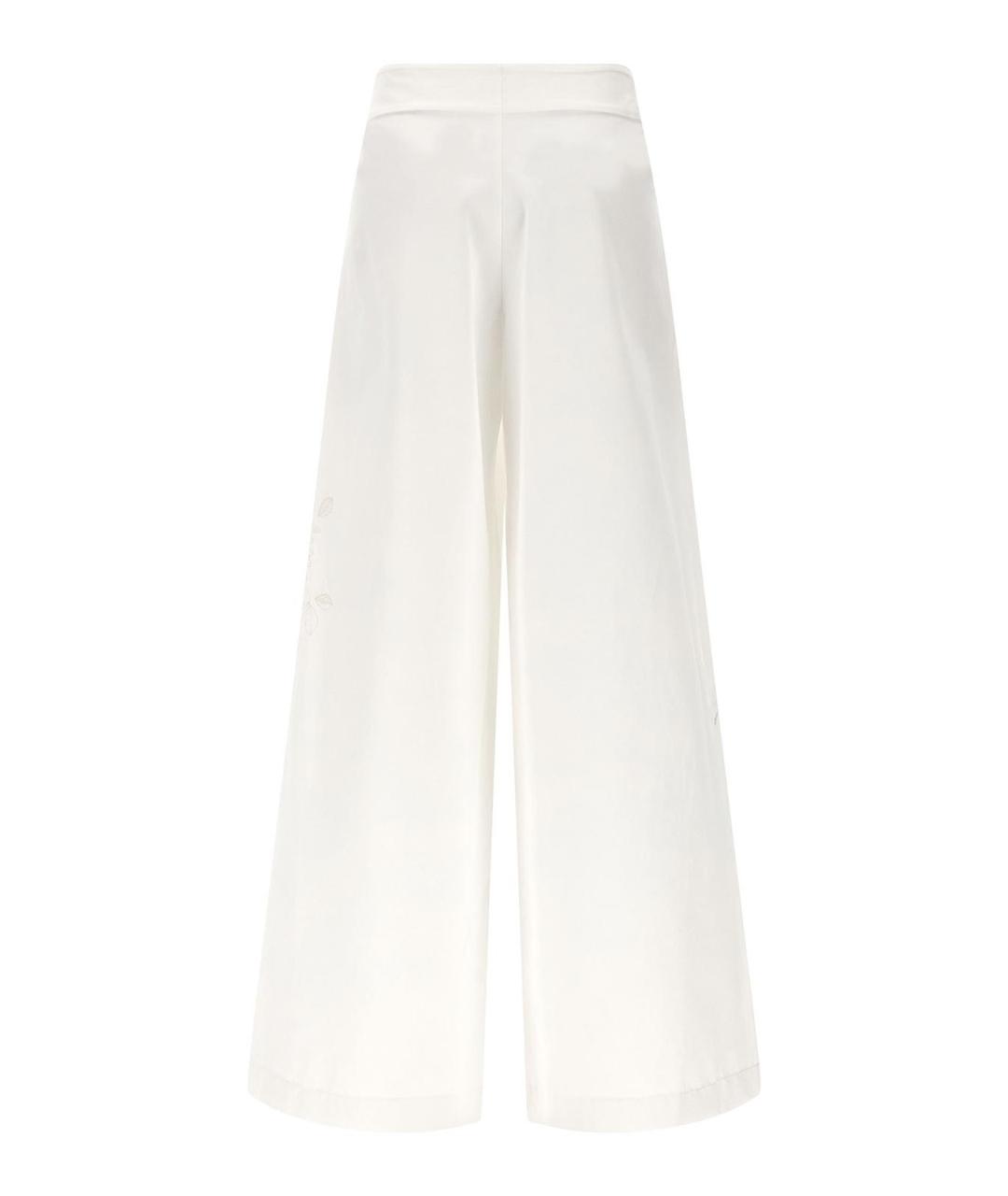 ERMANNO SCERVINO Белые шелковые брюки широкие, фото 2