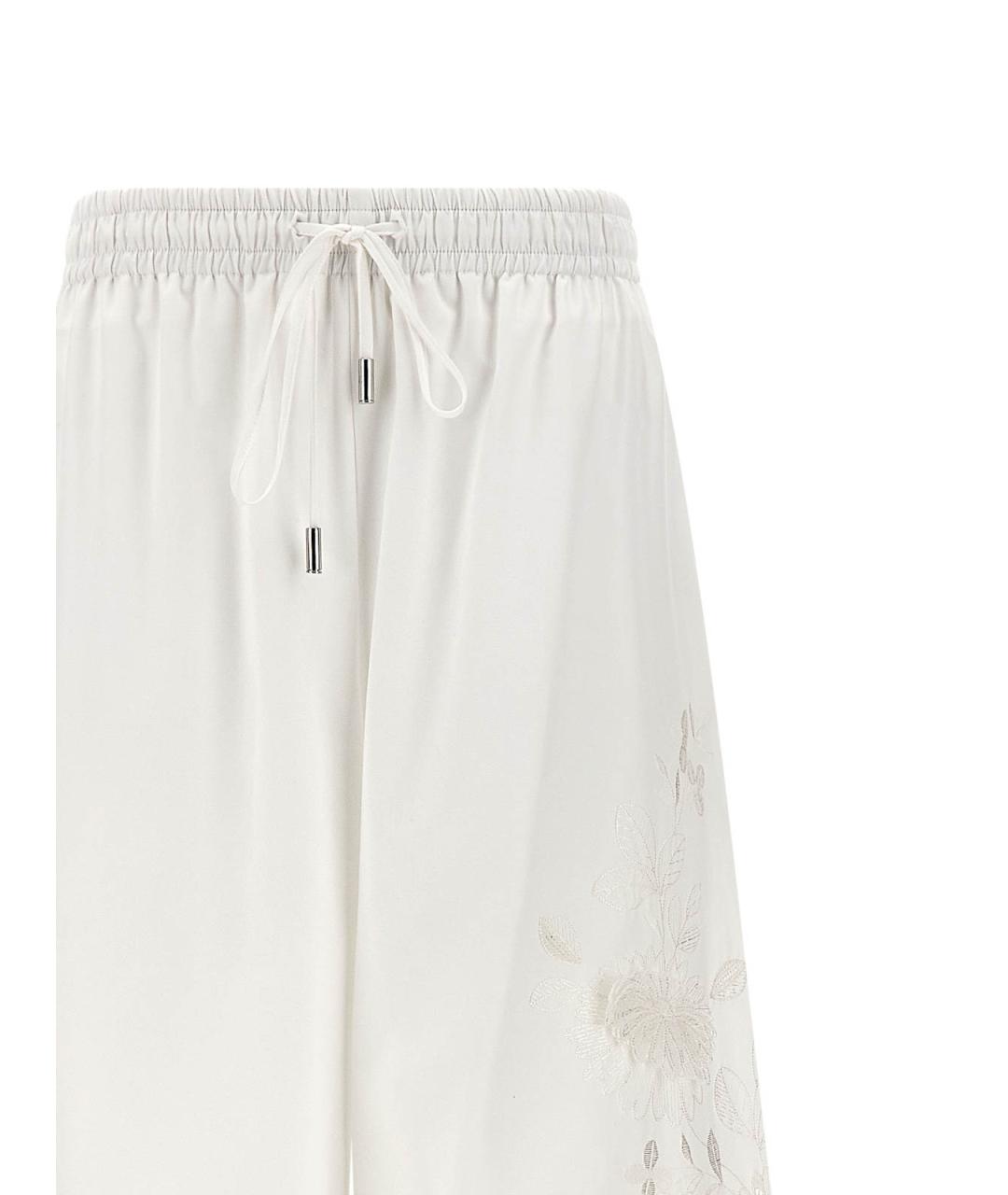ERMANNO SCERVINO Белые шелковые брюки широкие, фото 3