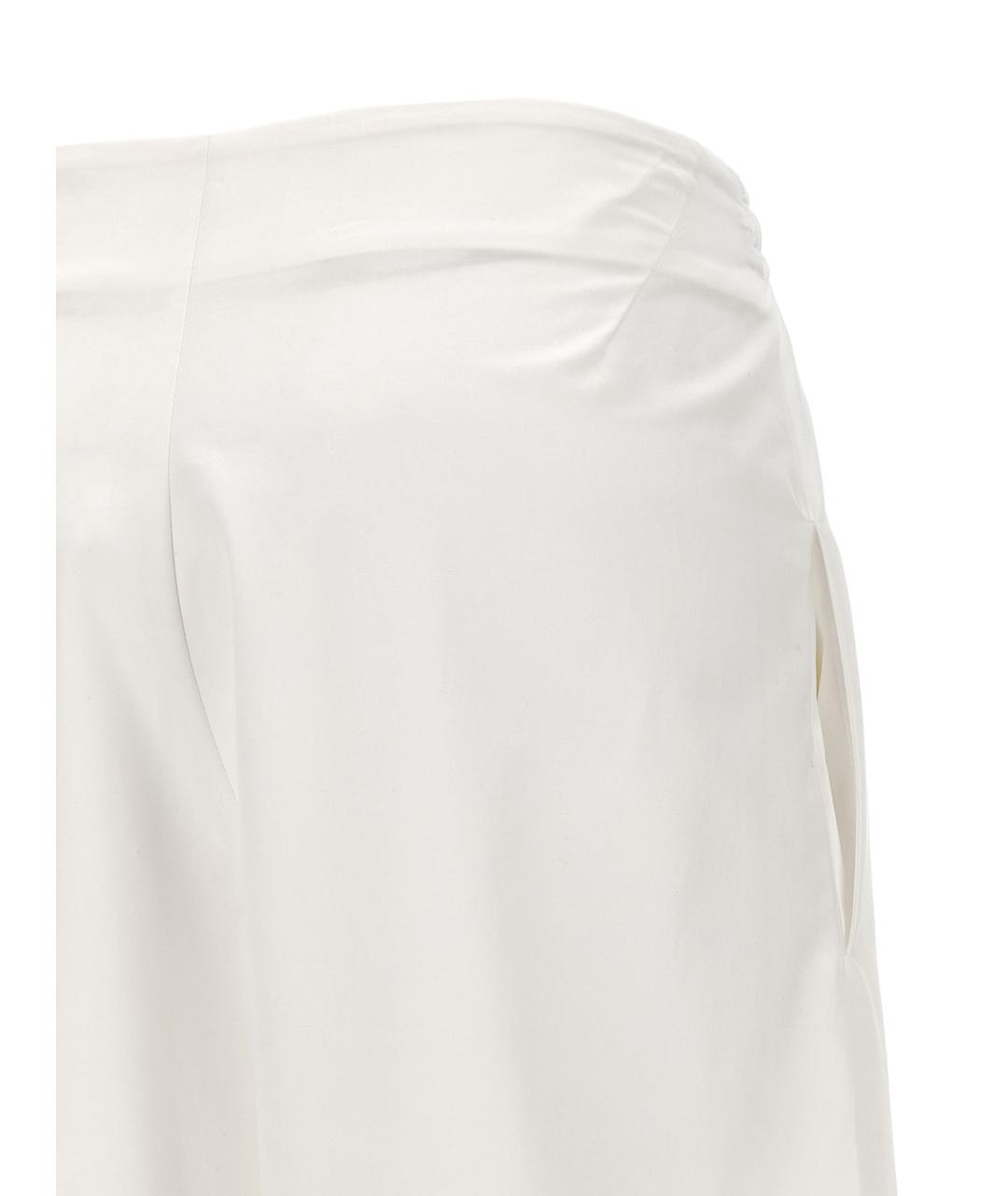 ERMANNO SCERVINO Белые шелковые брюки широкие, фото 4