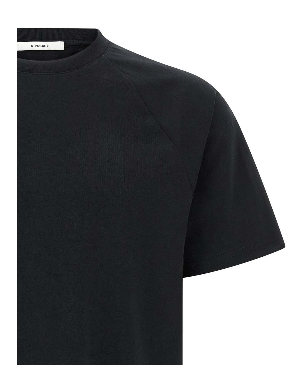 GIVENCHY Черная хлопковая футболка, фото 3