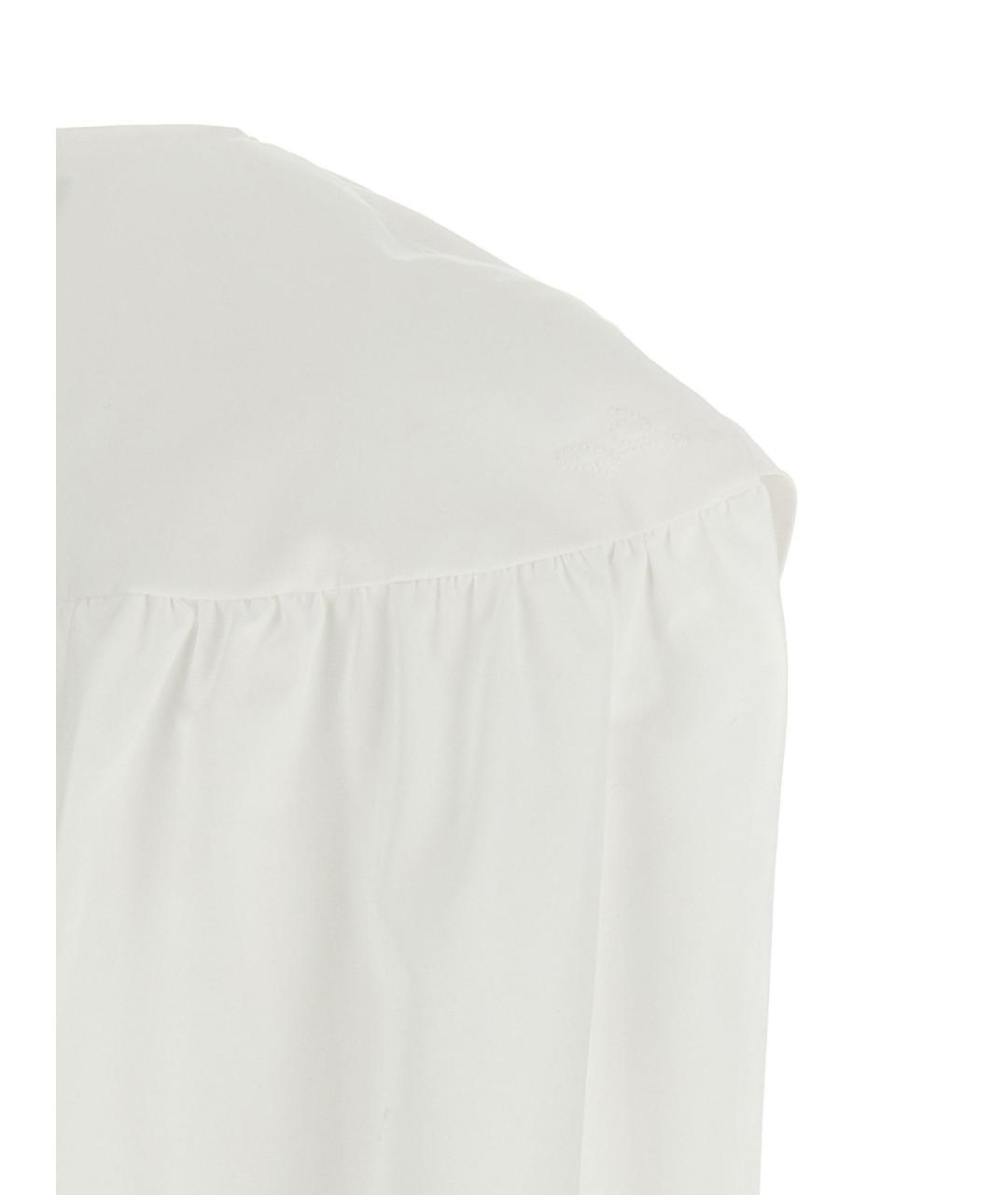 JACQUEMUS Белое хлопковое повседневное платье, фото 4