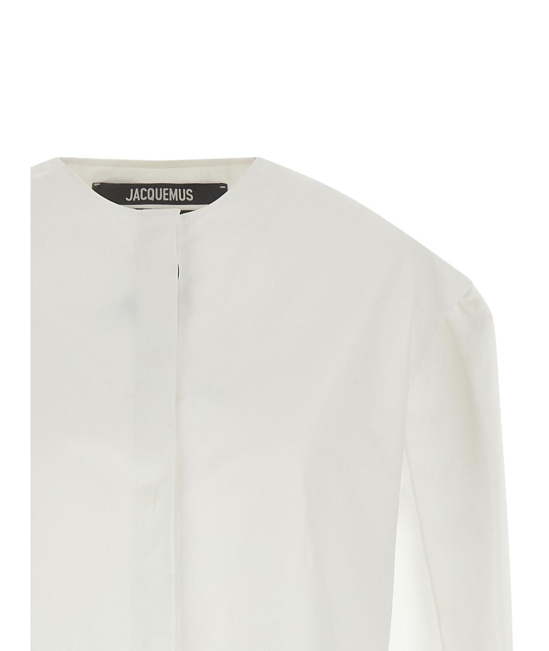 JACQUEMUS Белое хлопковое повседневное платье, фото 3