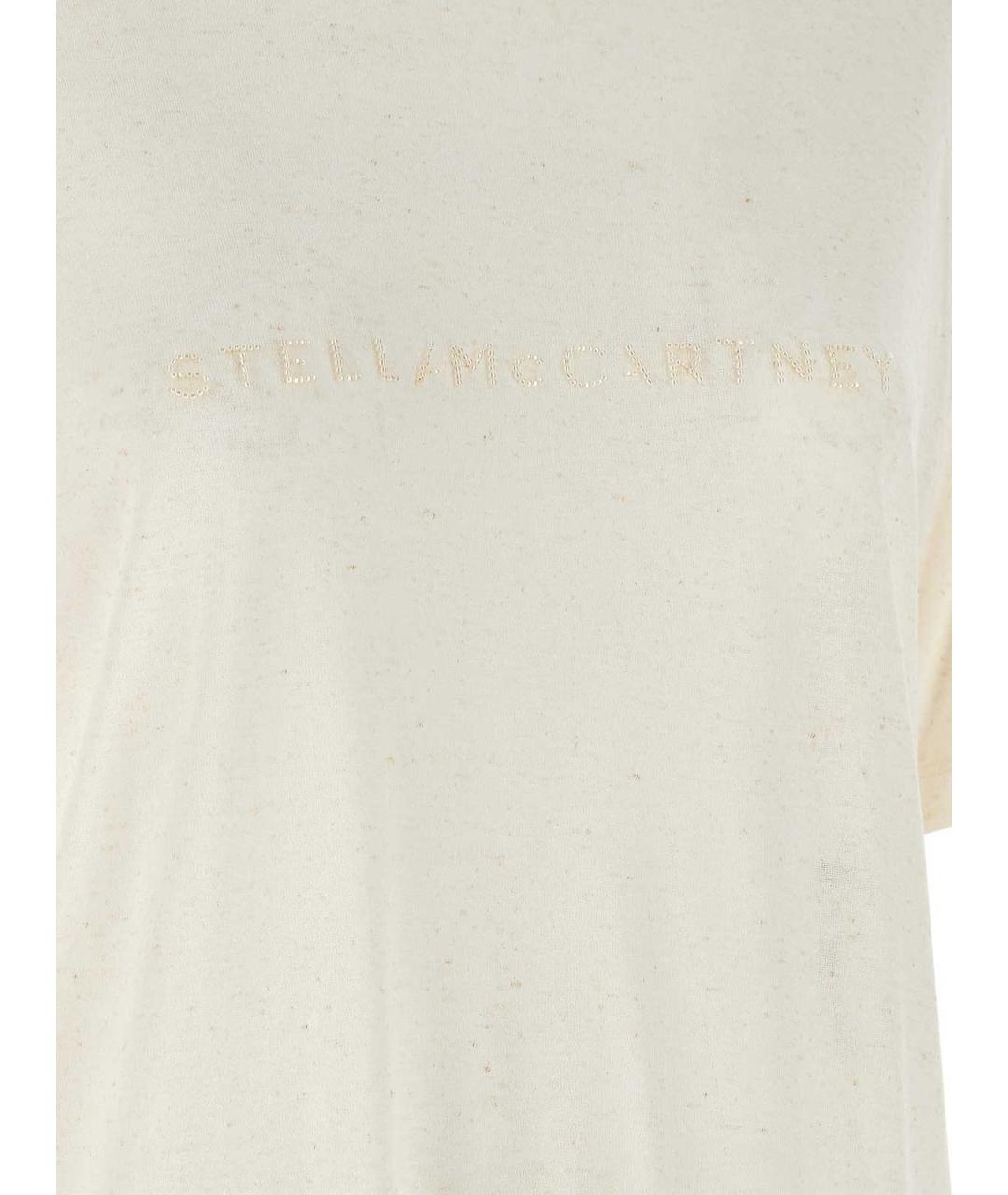 STELLA MCCARTNEY Белая льняная футболка, фото 4