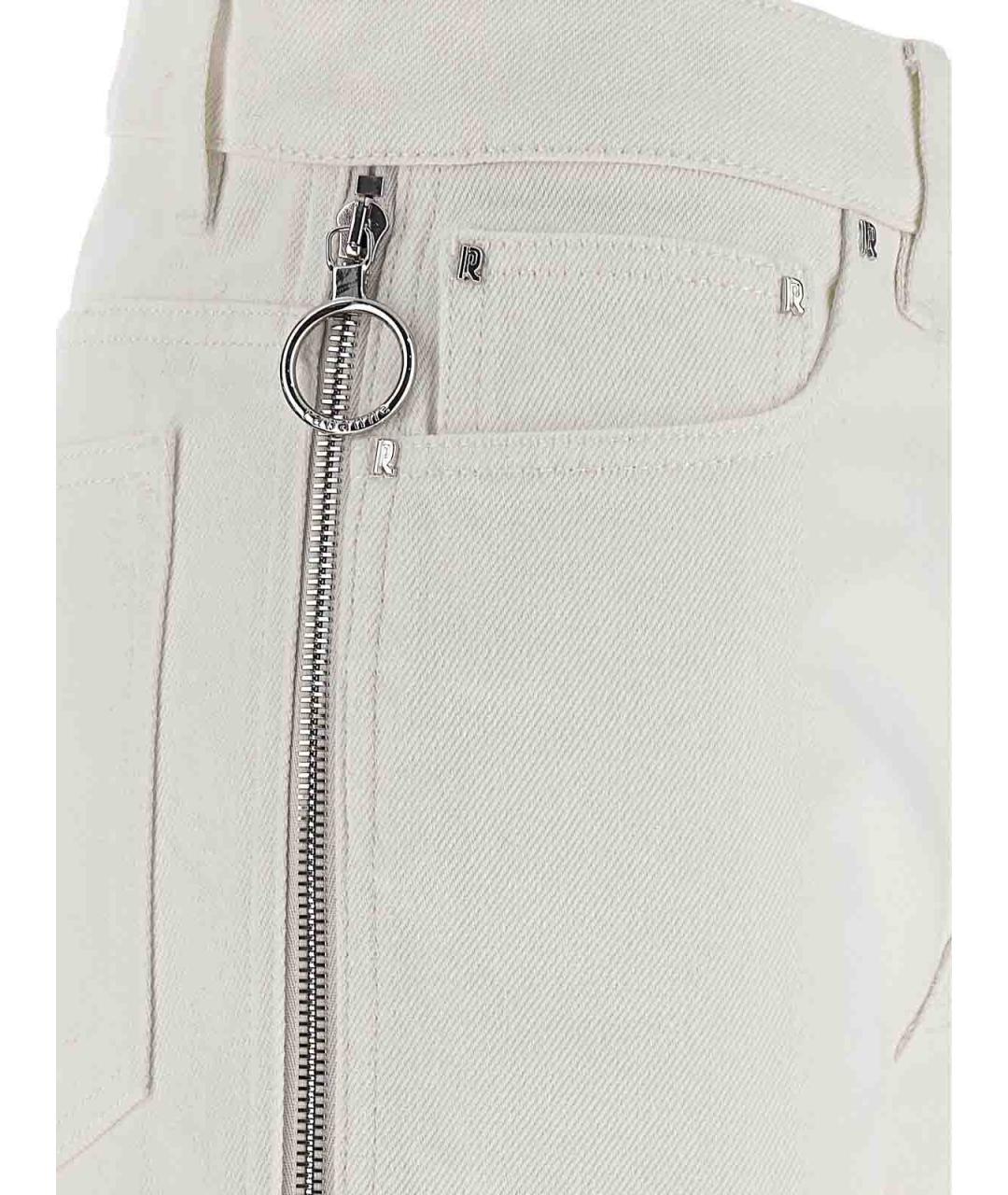 PACO RABANNE Белые хлопковые прямые джинсы, фото 6