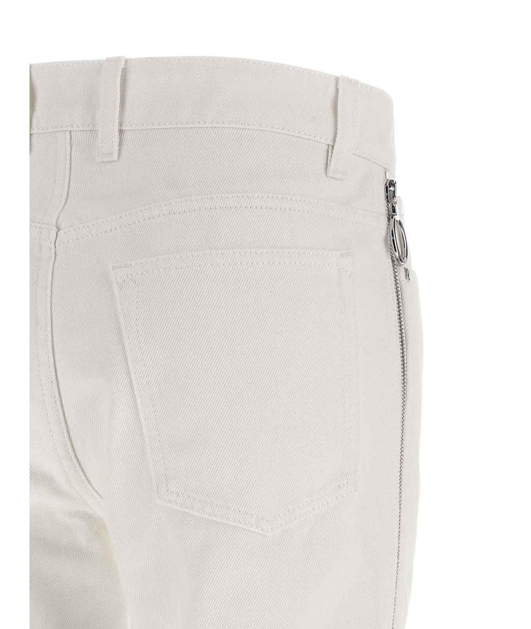 PACO RABANNE Белые хлопковые прямые джинсы, фото 5