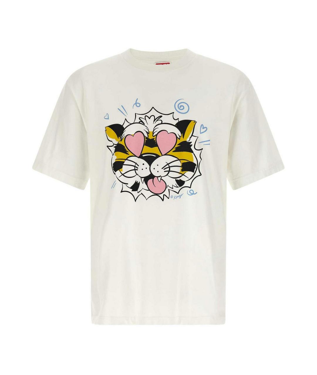 KENZO Белая хлопковая футболка, фото 1