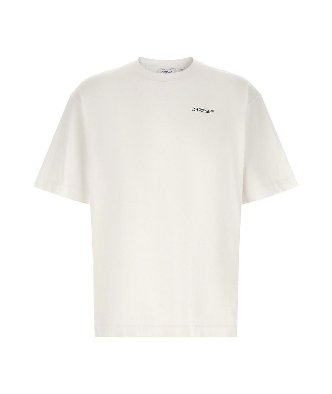 OFF-WHITE Белая хлопковая футболка, фото 1