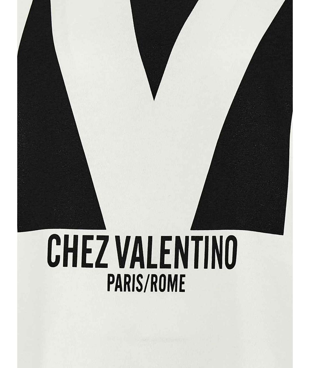 VALENTINO Белая хлопковая футболка, фото 4