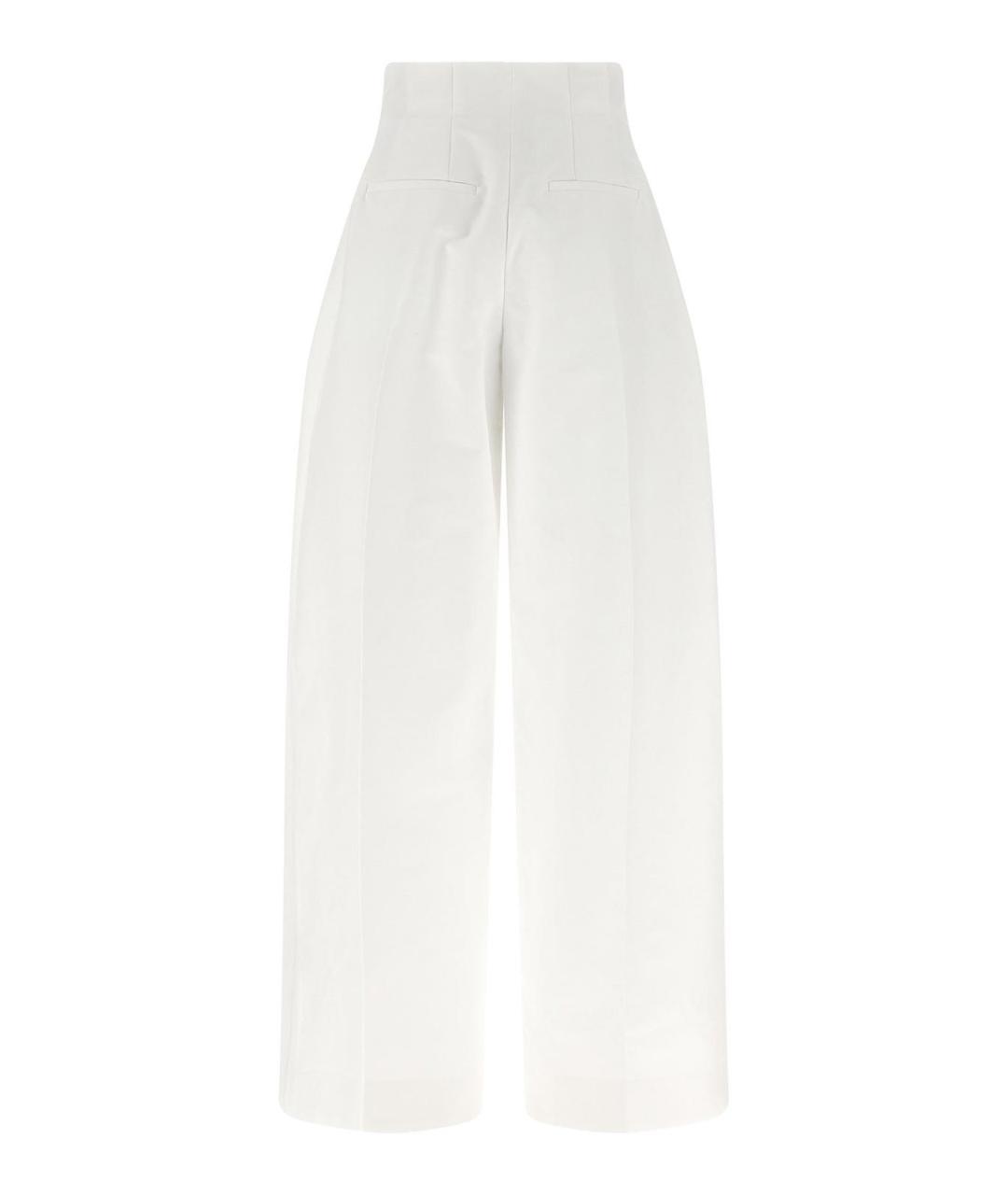 JACQUEMUS Белые хлопковые брюки широкие, фото 2