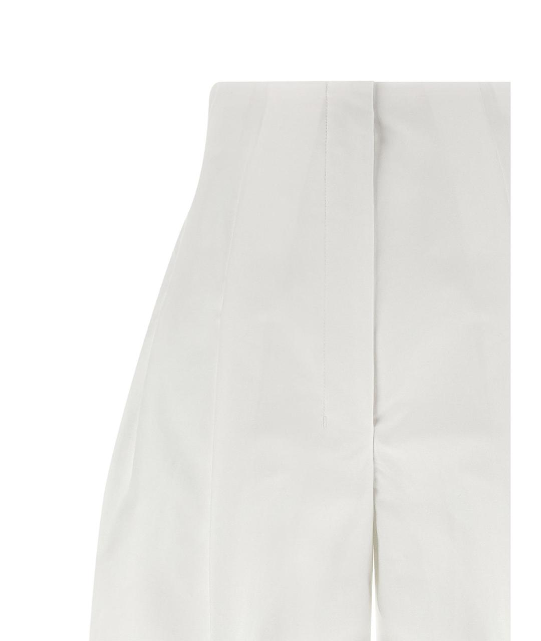 JACQUEMUS Белые хлопковые брюки широкие, фото 3