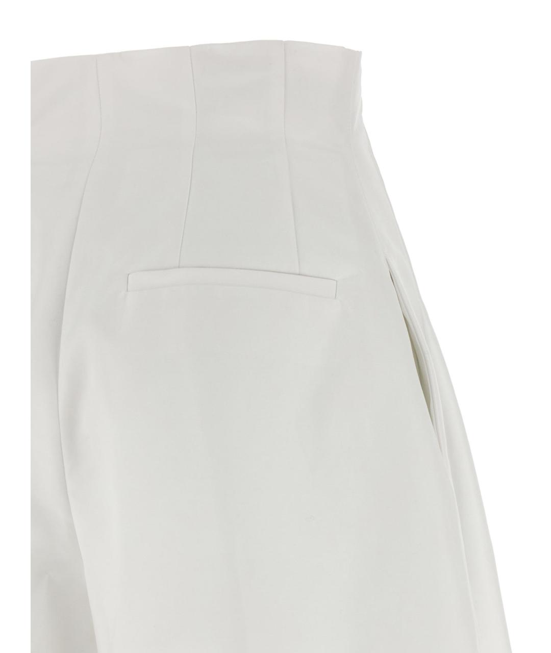 JACQUEMUS Белые хлопковые брюки широкие, фото 4