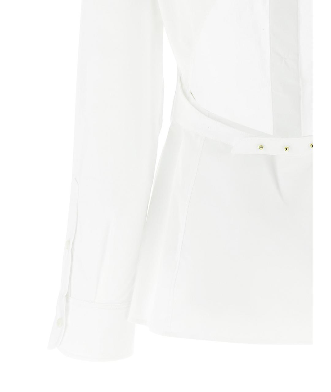 JACQUEMUS Белая хлопковая рубашка, фото 4