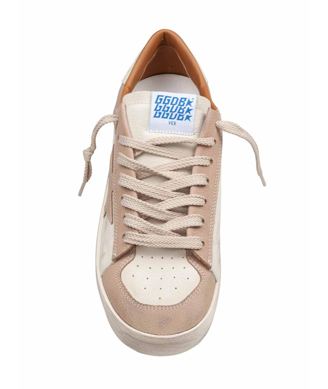 GOLDEN GOOSE DELUXE BRAND Белые кожаные низкие кроссовки / кеды, фото 3