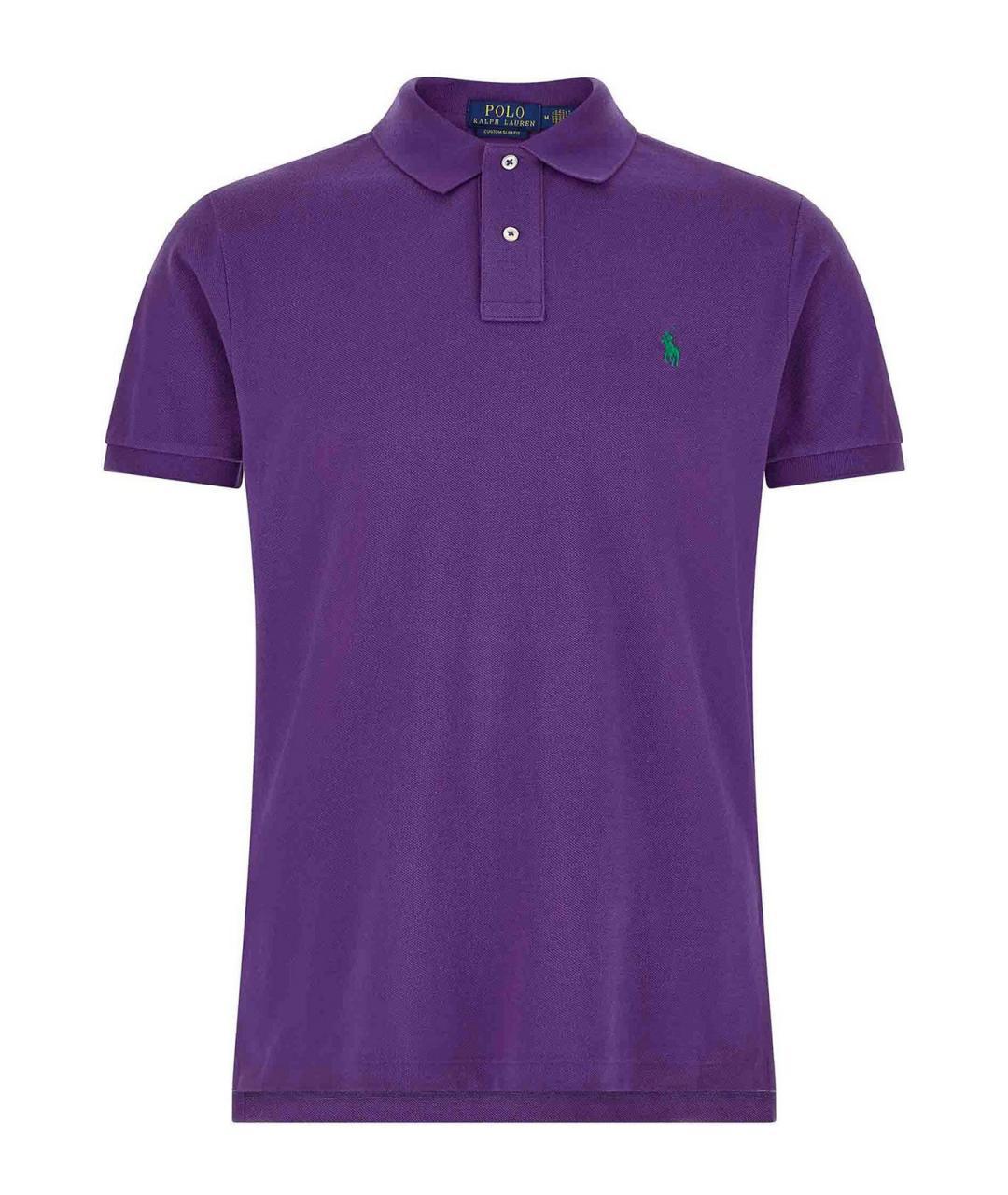 POLO RALPH LAUREN Фиолетовое хлопковое поло с коротким рукавом, фото 1