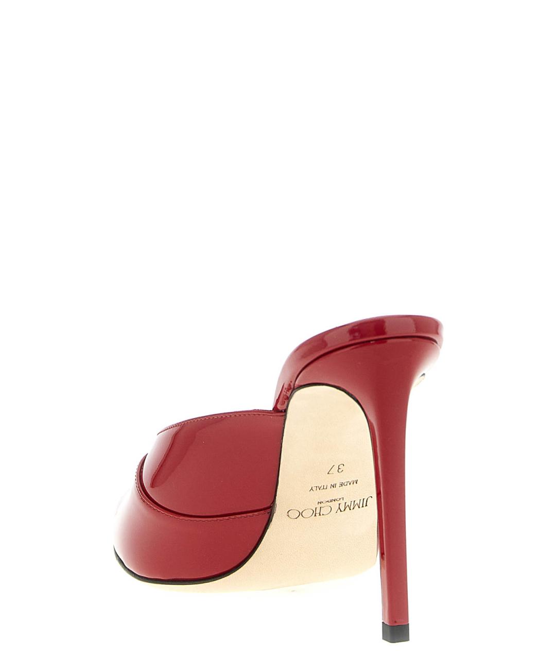 JIMMY CHOO Красные кожаные мюли, фото 3