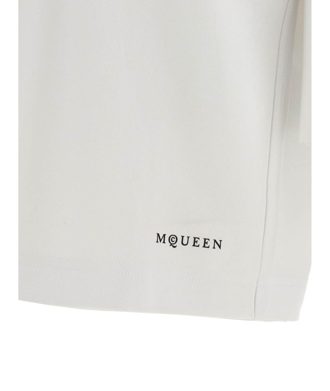 ALEXANDER MCQUEEN Белая хлопковая футболка, фото 4