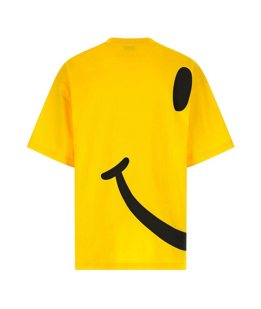 MOSCHINO Желтая хлопковая футболка, фото 2