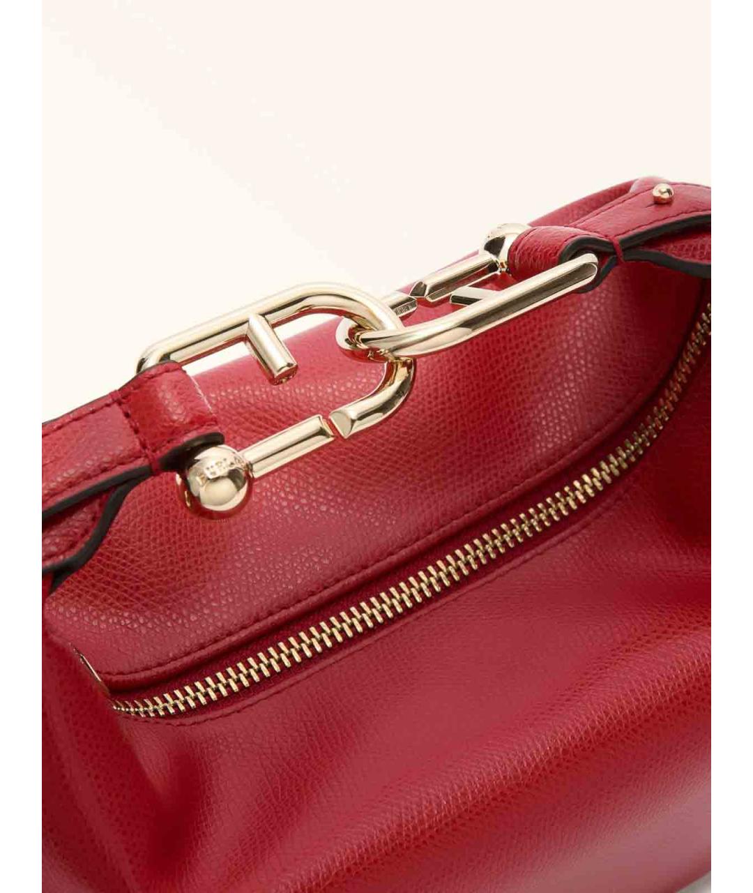 FURLA Красная кожаная сумка через плечо, фото 3
