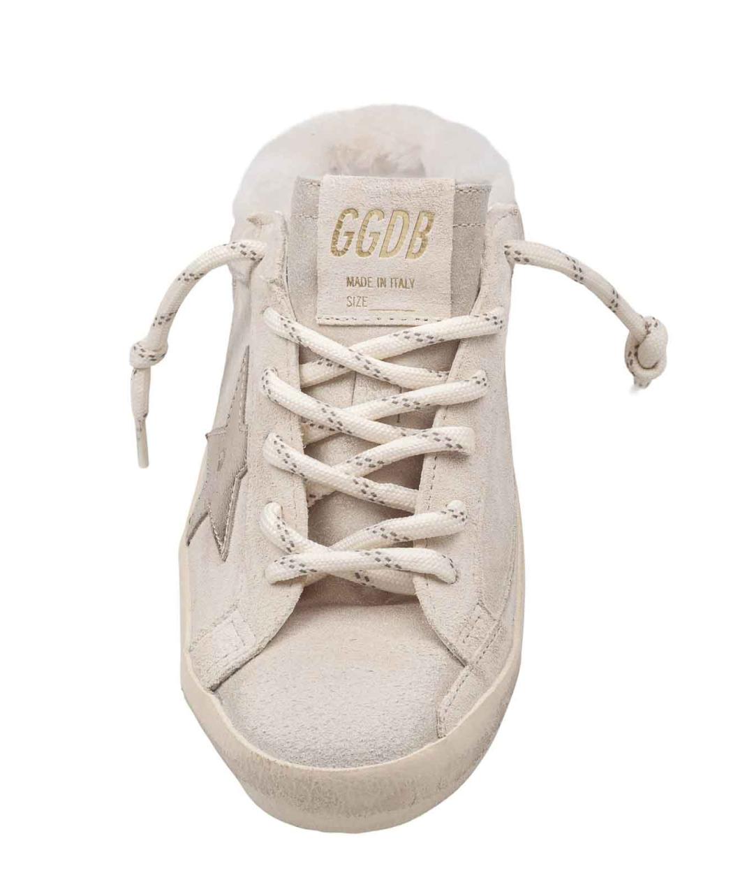 GOLDEN GOOSE DELUXE BRAND Белые кожаные мюли, фото 3