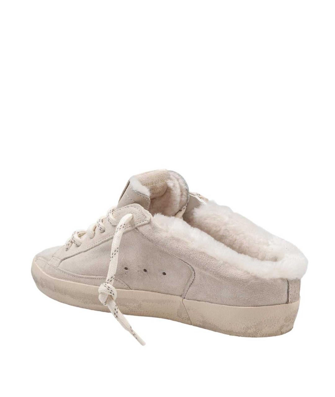 GOLDEN GOOSE DELUXE BRAND Белые кожаные мюли, фото 4