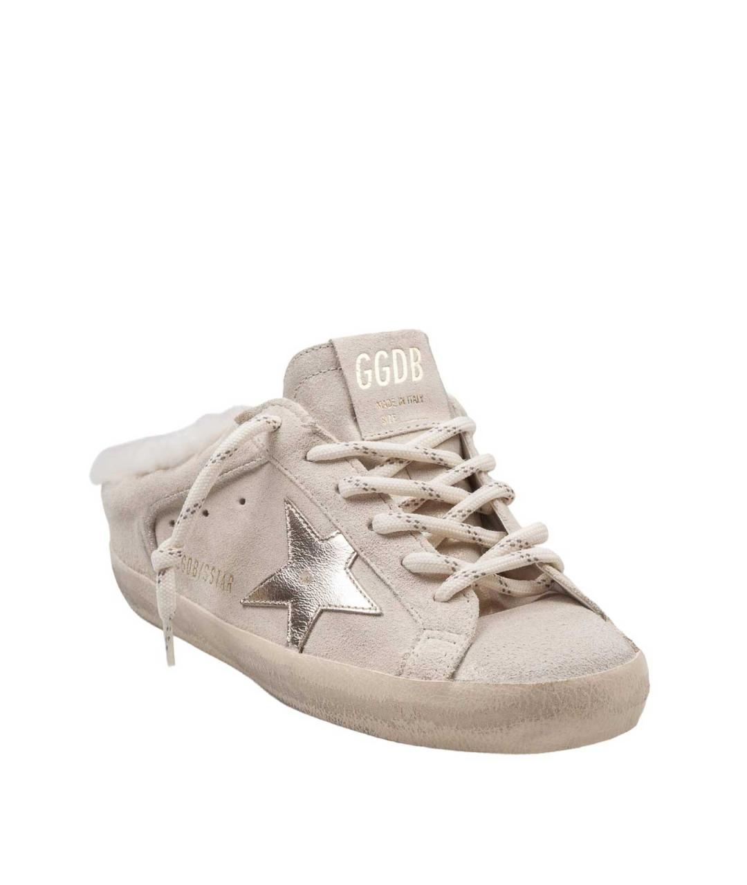 GOLDEN GOOSE DELUXE BRAND Белые кожаные мюли, фото 2
