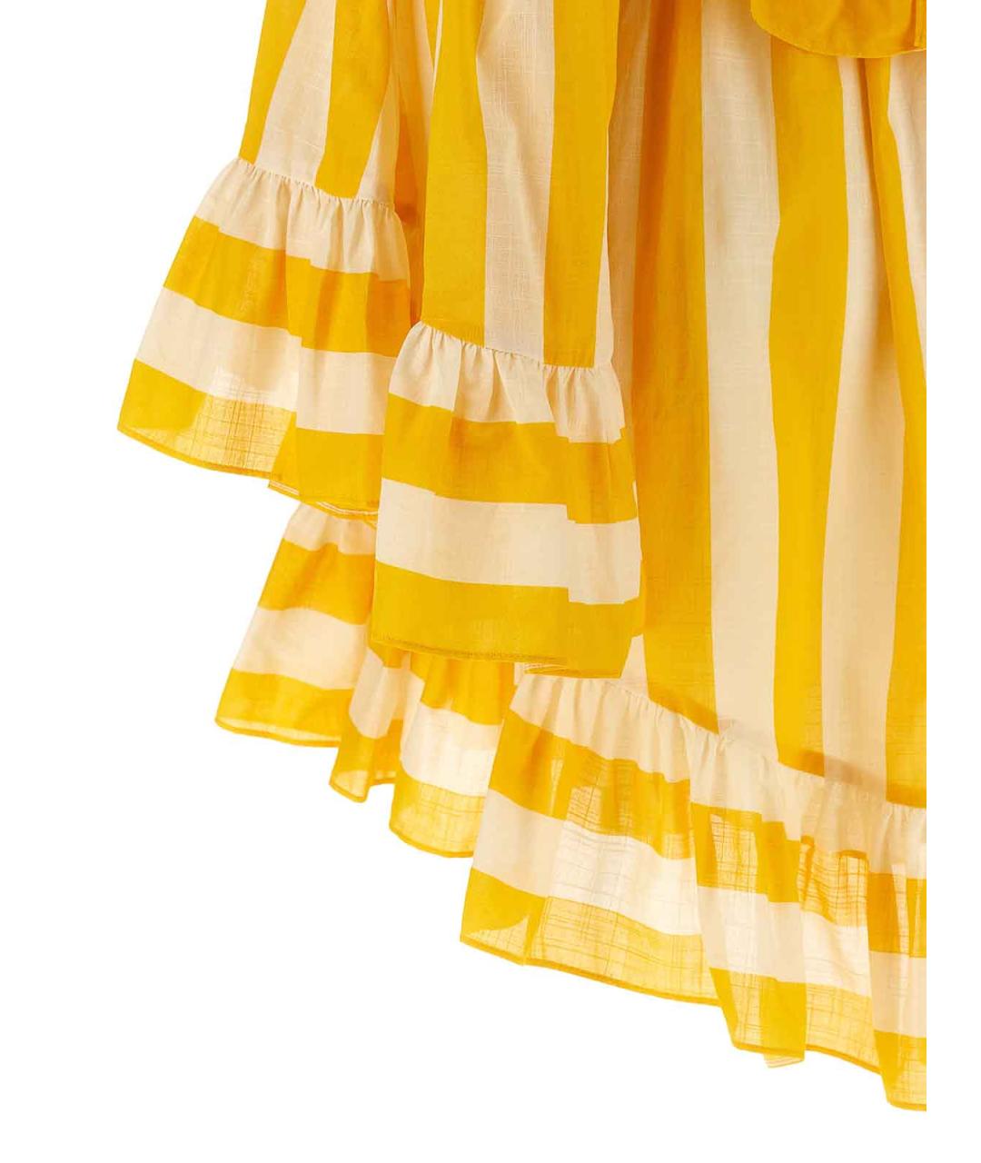 ZIMMERMANN Желтое хлопковое повседневное платье, фото 4