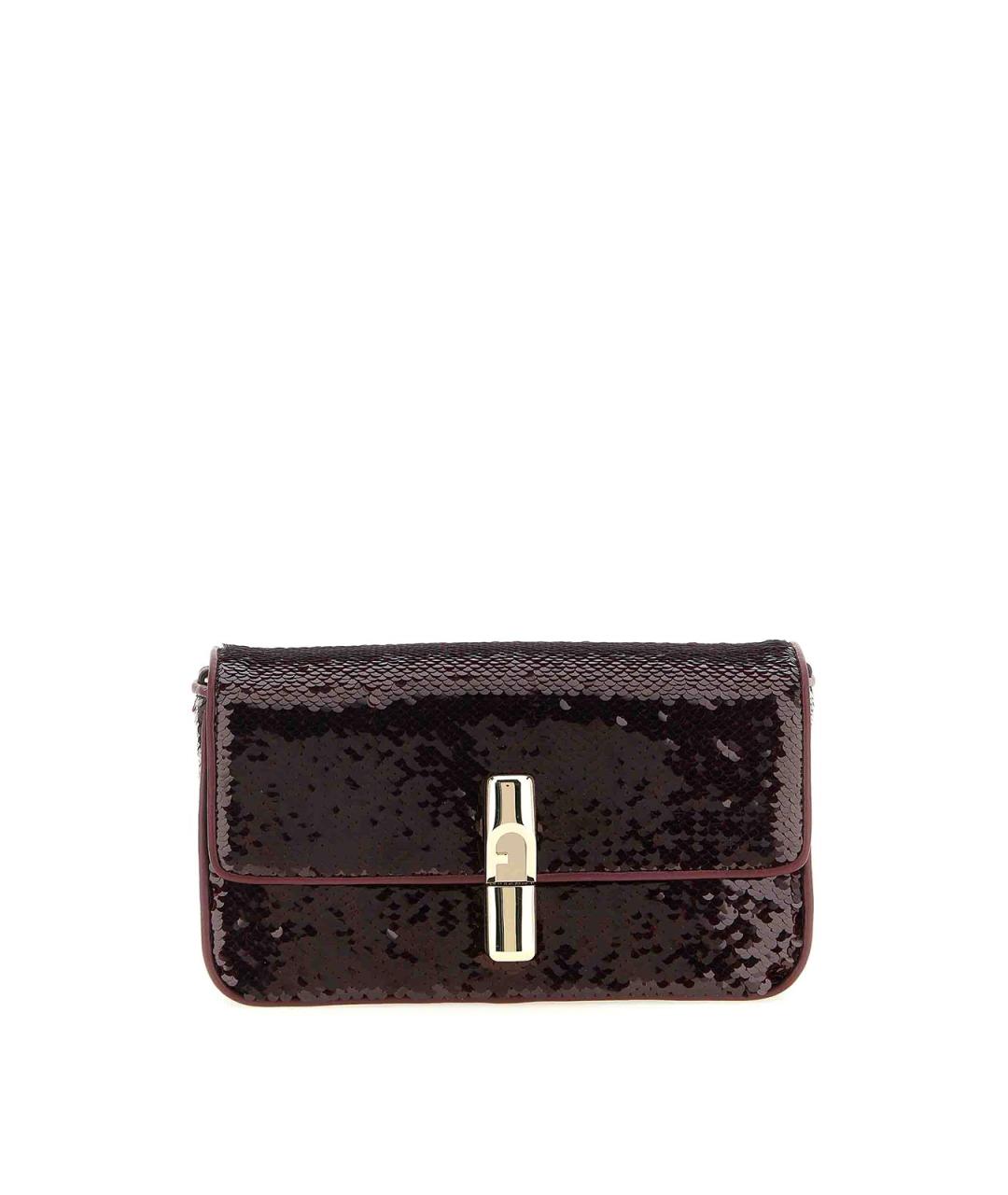 FURLA Бордовая кожаная сумка через плечо, фото 1