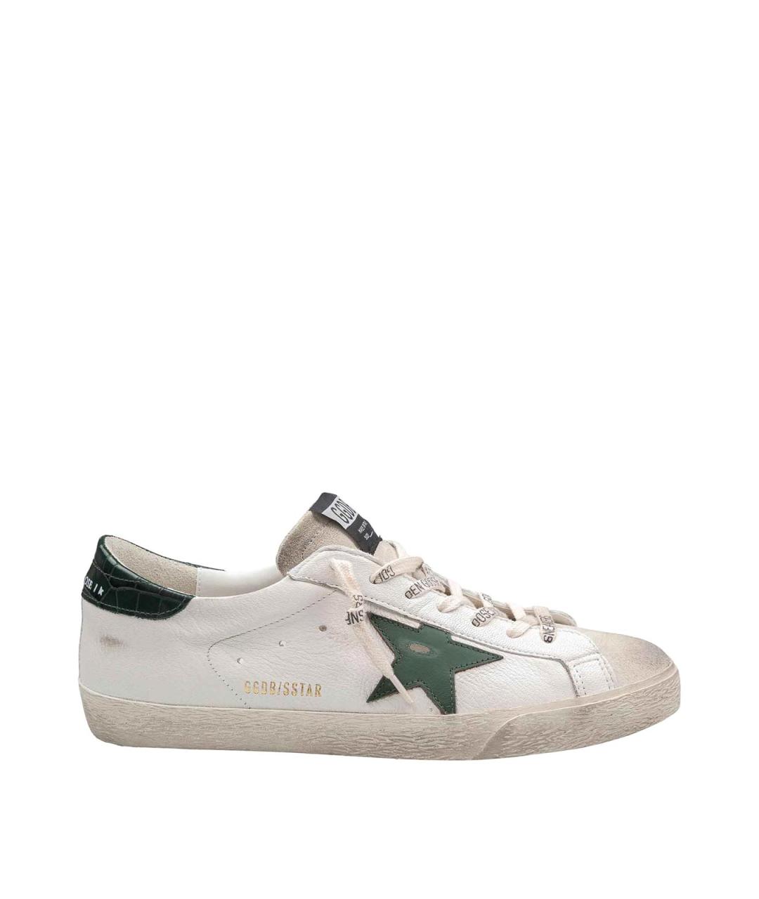 GOLDEN GOOSE DELUXE BRAND Белые кожаные низкие кроссовки / кеды, фото 1